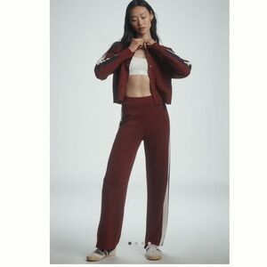 Anthropologie Maeve Side-Stripe Knit Track Pants